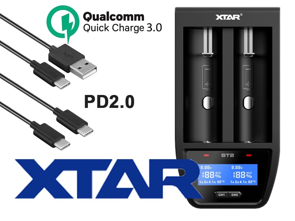 Xtar ST2 Ładowarka do akumulatorów Li-ion Xtar ST2 Ładowarka do akumulatorów Li-ion