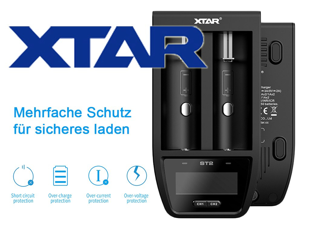 Xtar ST2 Ładowarka do akumulatorów Li-ion Xtar ST2 Ładowarka do akumulatorów Li-ion