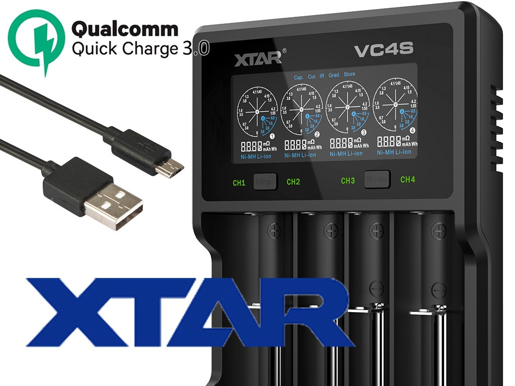 Xtar VC4S ładowarka do akumulatorów Li-ion i Ni-MH Xtar VC4S ładowarka do akumulatorów Li-ion i Ni-MH