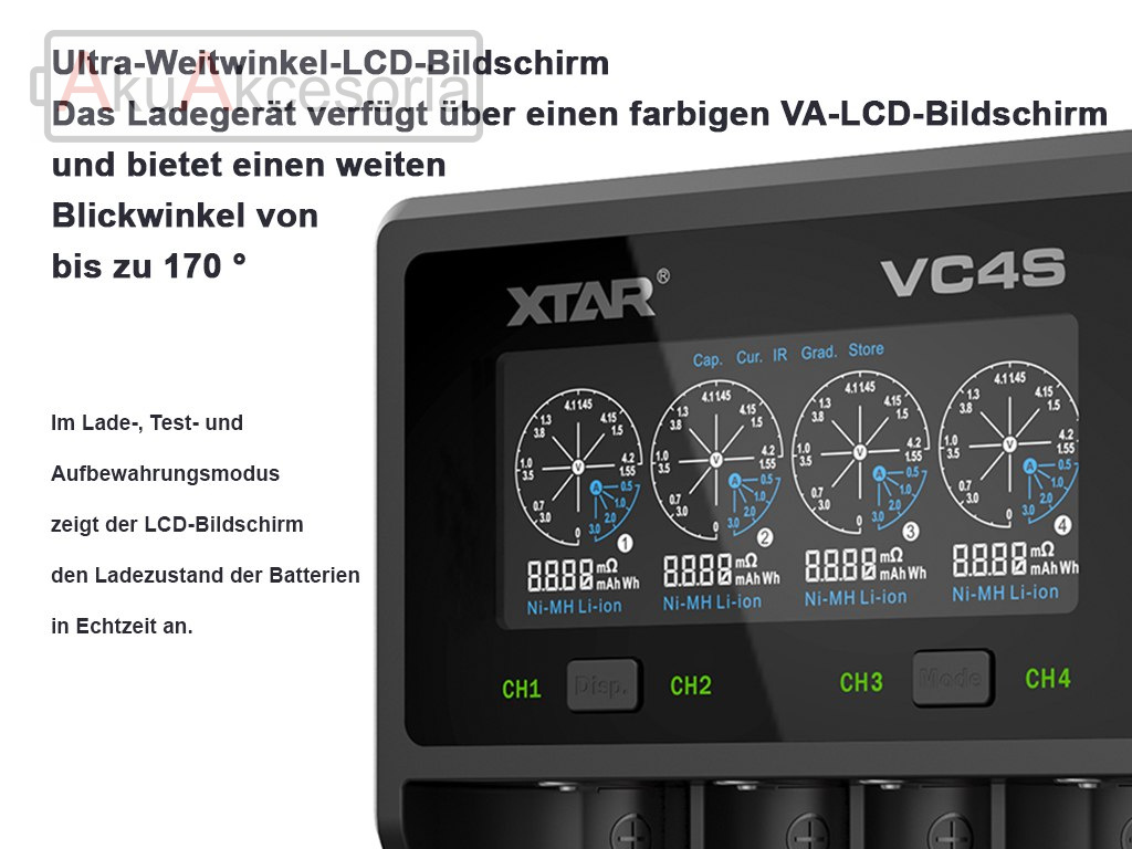 Xtar VC4S ładowarka do akumulatorów Li-ion i Ni-MH
