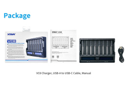 Xtar VC8 Ładowarka do akumulatorów Li-ion 3,6V-3,7V i Ni-MH 1,2V