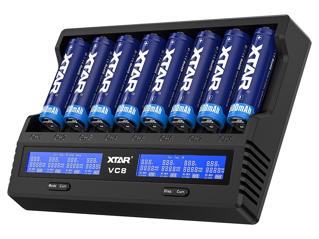 Xtar VC8 Ładowarka do akumulatorów Li-ion 3,6V-3,7V i Ni-MH 1,2V Xtar VC8 Ładowarka do akumulatorów Li-ion 3,6V-3,7V i Ni-MH 1,2V