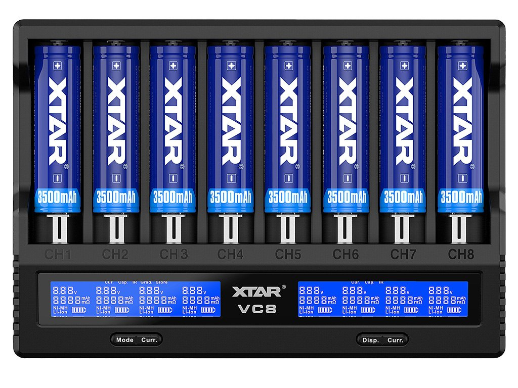 Xtar VC8 Ładowarka do akumulatorów Li-ion 3,6V-3,7V i Ni-MH 1,2V Xtar VC8 Ładowarka do akumulatorów Li-ion 3,6V-3,7V i Ni-MH 1,2V