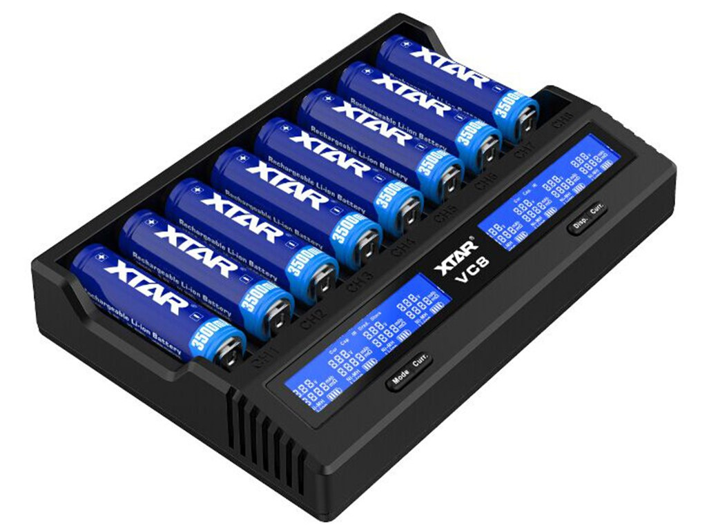 Xtar VC8 Ładowarka do akumulatorów Li-ion 3,6V-3,7V i Ni-MH 1,2V Xtar VC8 Ładowarka do akumulatorów Li-ion 3,6V-3,7V i Ni-MH 1,2V