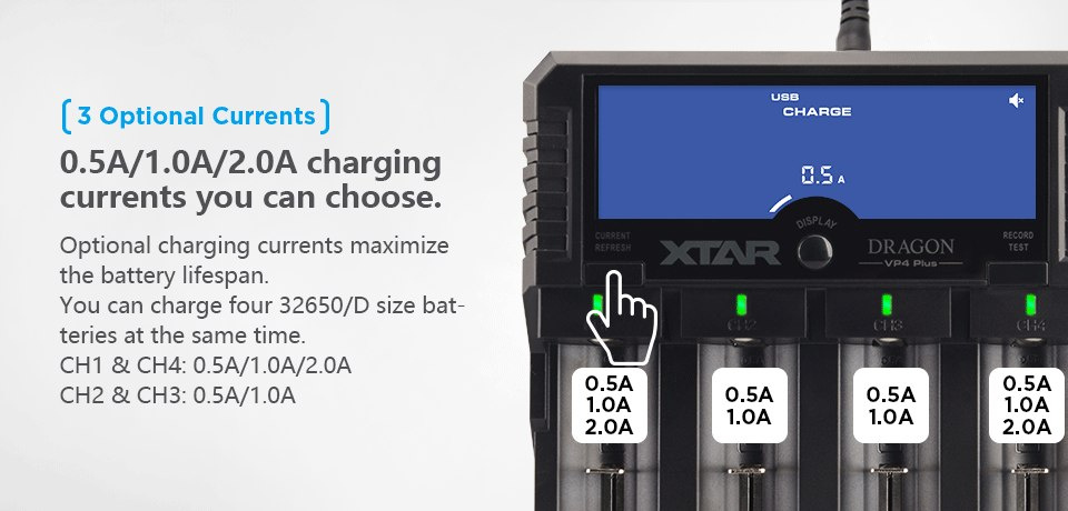 Xtar VP4 Plus "Dragon" Ładowarka do akumulatorów Li-ion, Ni-MH i LiPo 3s Xtar VP4 Plus "Dragon" Ładowarka do akumulatorów Li-ion, Ni-MH i LiPo 3s