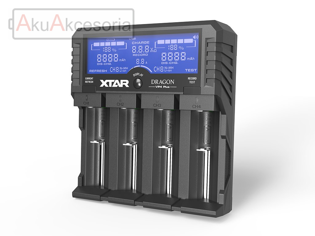 Xtar VP4 Plus "Dragon" Ładowarka do akumulatorów Li-ion, Ni-MH i LiPo 3s