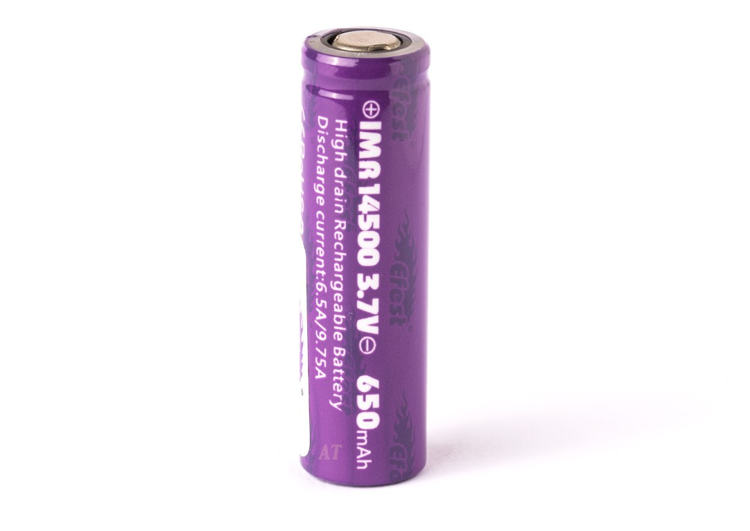 Efest IMR 14500 3,6V- 3,7V Li-ion 6,5A/9,7A (wysokoprądowy) Efest IMR 14500 3,6V- 3,7V Li-ion 6,5A/9,7A (wysokoprądowy)