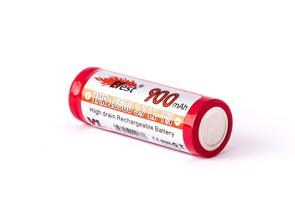 Efest IMR 16500 - 900mAh 3,6V - 3,7V Li-ion Efest IMR 16500 - 900mAh 3,6V - 3,7V Li-ion