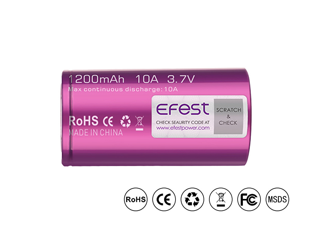 Efest INR 18350 1200mAh 3,7V Li-Ion Efest INR 18350 1200mAh 3,7V Li-Ion