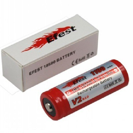 Efest IMR 18500 V2 - 1100 mAh 3,7V Li-ion podniesiony plus Efest IMR 18500 V2 - 1100 mAh 3,7V Li-ion podniesiony plus