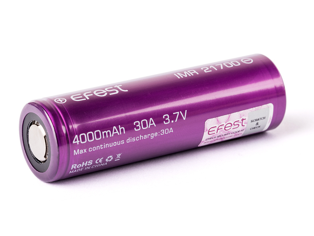Efest IMR 21700 4000mAh 3,7V Li-ion Efest IMR 21700 4000mAh 3,7V Li-ion