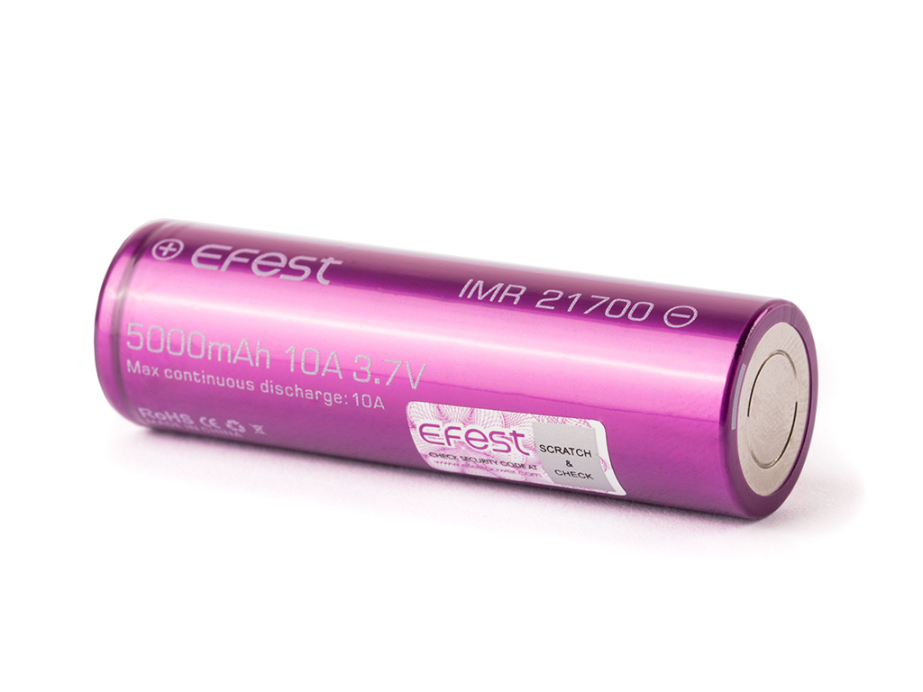 Efest IMR 21700 5000mAh 3,7V Li-ion Efest IMR 21700 5000mAh 3,7V Li-ion