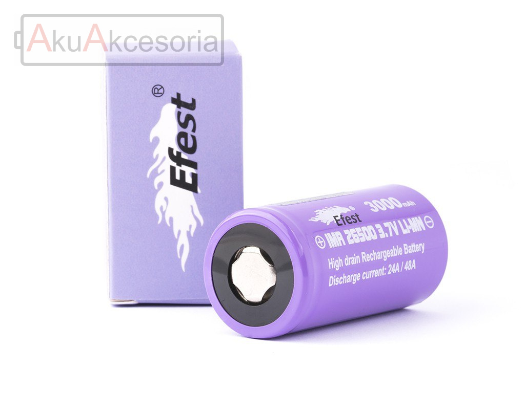 Efest Purple IMR 26500 3000mAh 3,6V - 3,7V Li-ion
