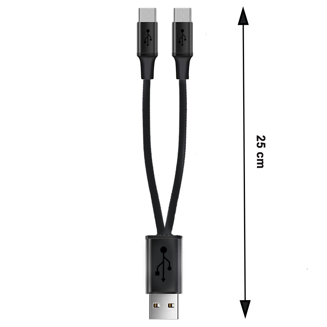 Kabel Rozdzielacz USB typu A na 2 x Micro USB do max. 2,1A Kabel Rozdzielacz USB typu A na 2 x Micro USB do max. 2,1A