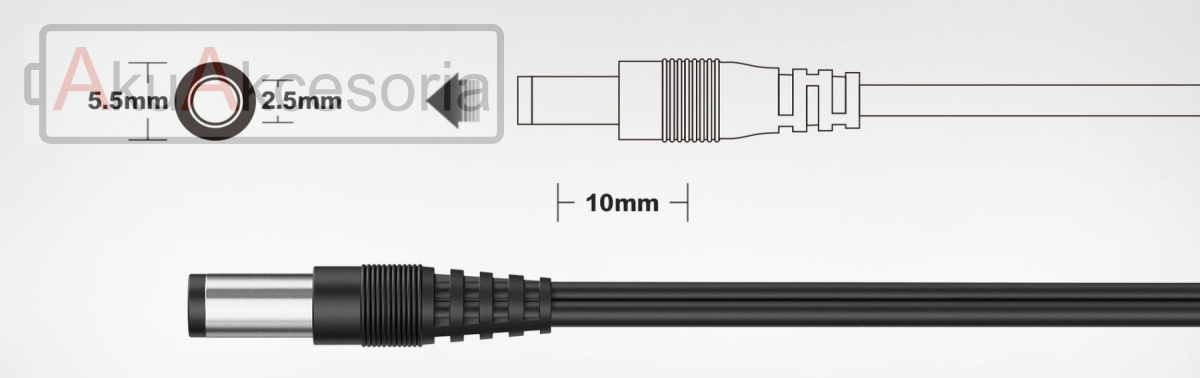 Kabel zasilający Xtar USB - DC 5,5 x 2,5mm