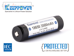 KeepPower Akumulator 18650 3500mAh 3,7V Li-ion zabezpieczony (PCB)