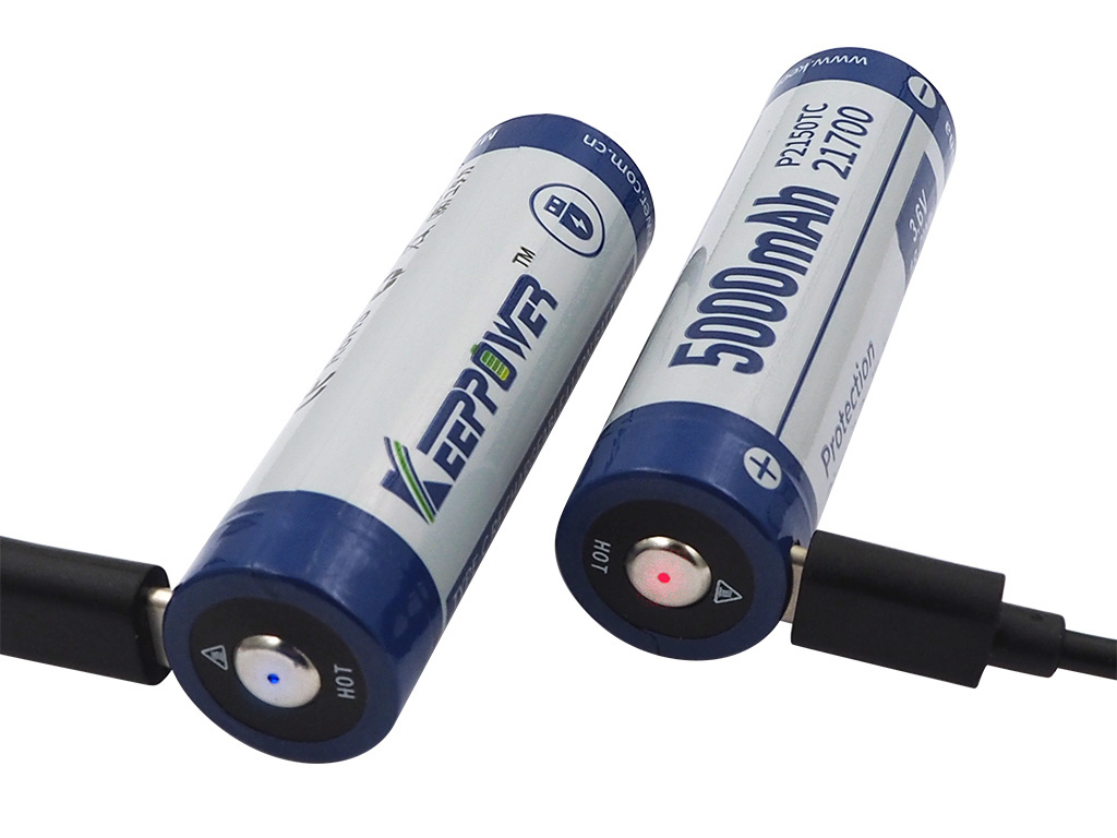 Keeppower 21700 - 5000mAh 3,6V - 3,7V z gniazdem USB Keeppower 21700 - 5000mAh 3,6V - 3,7V z gniazdem USB
