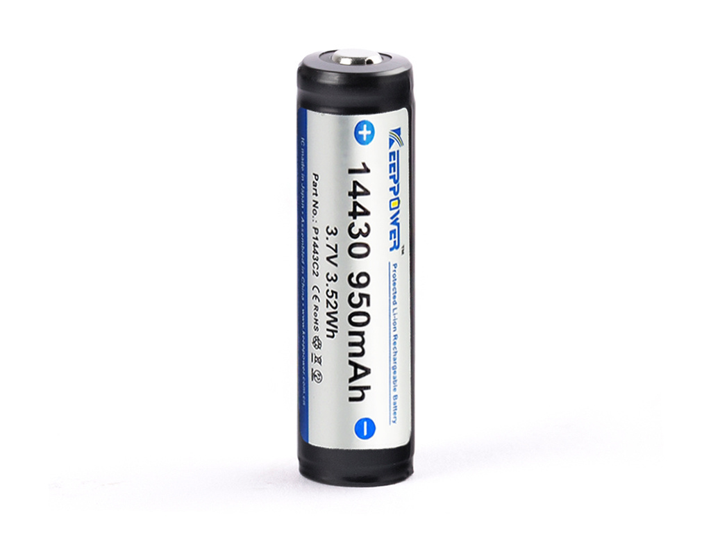 Keeppower 14430 - 950mAh Li-ion 3,6V - 3,7V zabespieczony (PCB) Keeppower 14430 - 950mAh Li-ion 3,6V - 3,7V zabespieczony (PCB)