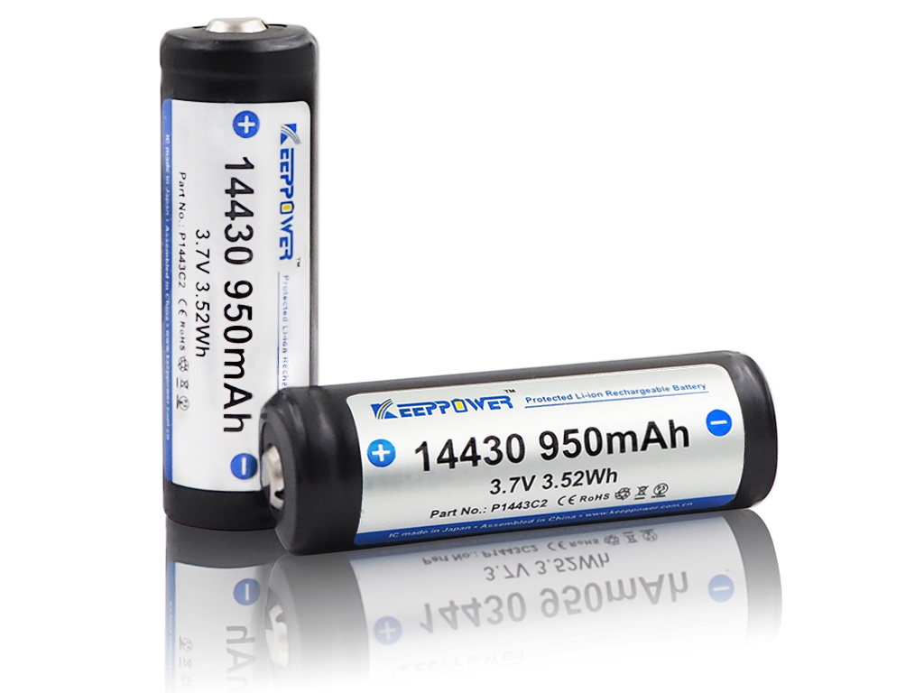 Keeppower 14430 - 950mAh Li-ion 3,6V - 3,7V zabespieczony (PCB) Keeppower 14430 - 950mAh Li-ion 3,6V - 3,7V zabespieczony (PCB)