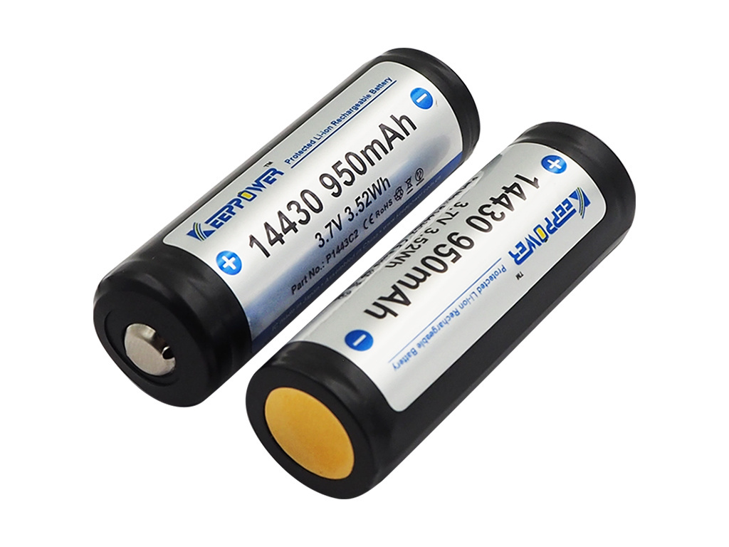Keeppower 14430 - 950mAh Li-ion 3,6V - 3,7V zabespieczony (PCB) Keeppower 14430 - 950mAh Li-ion 3,6V - 3,7V zabespieczony (PCB)