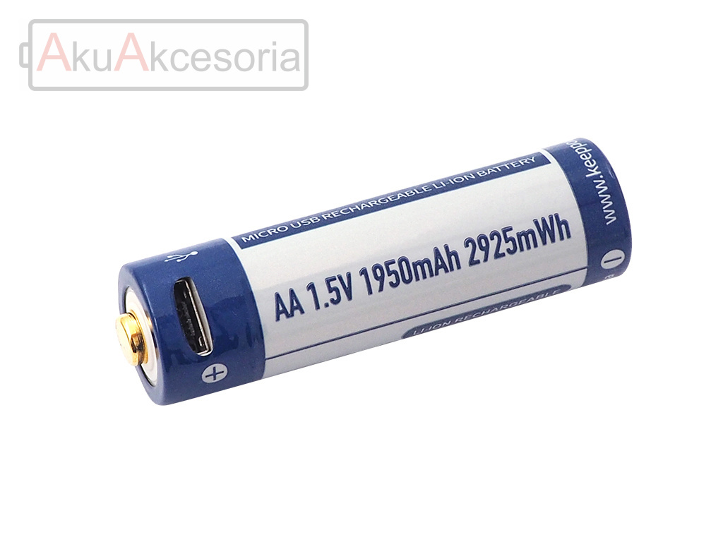 Keeppower 14500 AA - 1,5V Li-ion z micro USB 2925mWh
