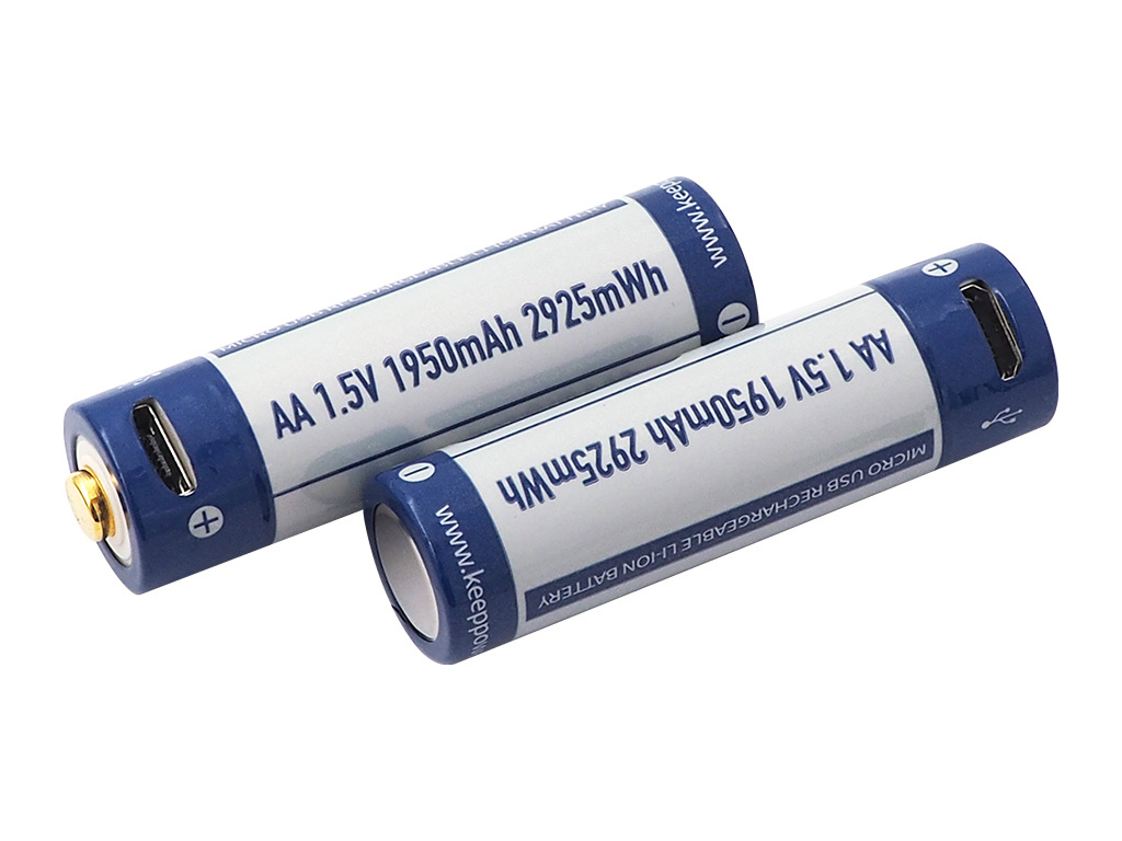 Keeppower 14500 AA - 1,5V Li-ion z micro USB 2925mWh Keeppower 14500 AA - 1,5V Li-ion z micro USB 2925mWh