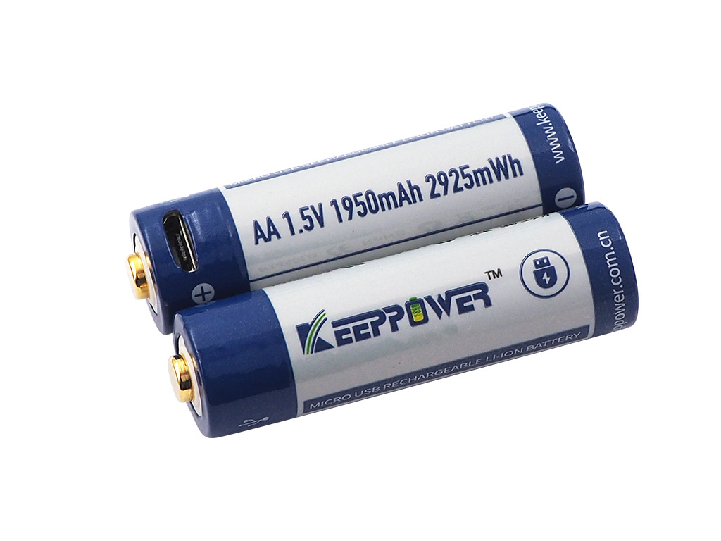 Keeppower 14500 AA - 1,5V Li-ion z micro USB 2925mWh Keeppower 14500 AA - 1,5V Li-ion z micro USB 2925mWh