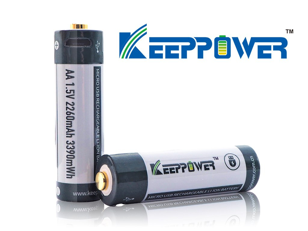 Keeppower 14500 AA - 1,5V Li-ion z micro USB Keeppower 14500 AA - 1,5V Li-ion z micro USB