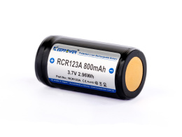 Keeppower 16340 - 800mAh RCR123A 3,7V zabezpieczony (PCB)