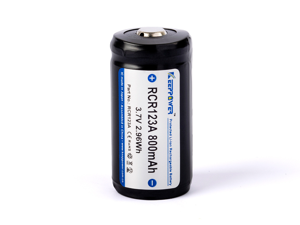 Keeppower 16340 - 800mAh RCR123A 3,7V zabezpieczony (PCB) Keeppower 16340 - 800mAh RCR123A 3,7V zabezpieczony (PCB)