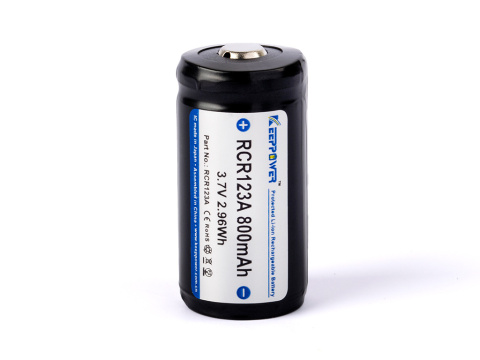 Keeppower 16340 - 800mAh RCR123A 3,7V zabezpieczony (PCB) Keeppower 16340 - 800mAh RCR123A 3,7V zabezpieczony (PCB)