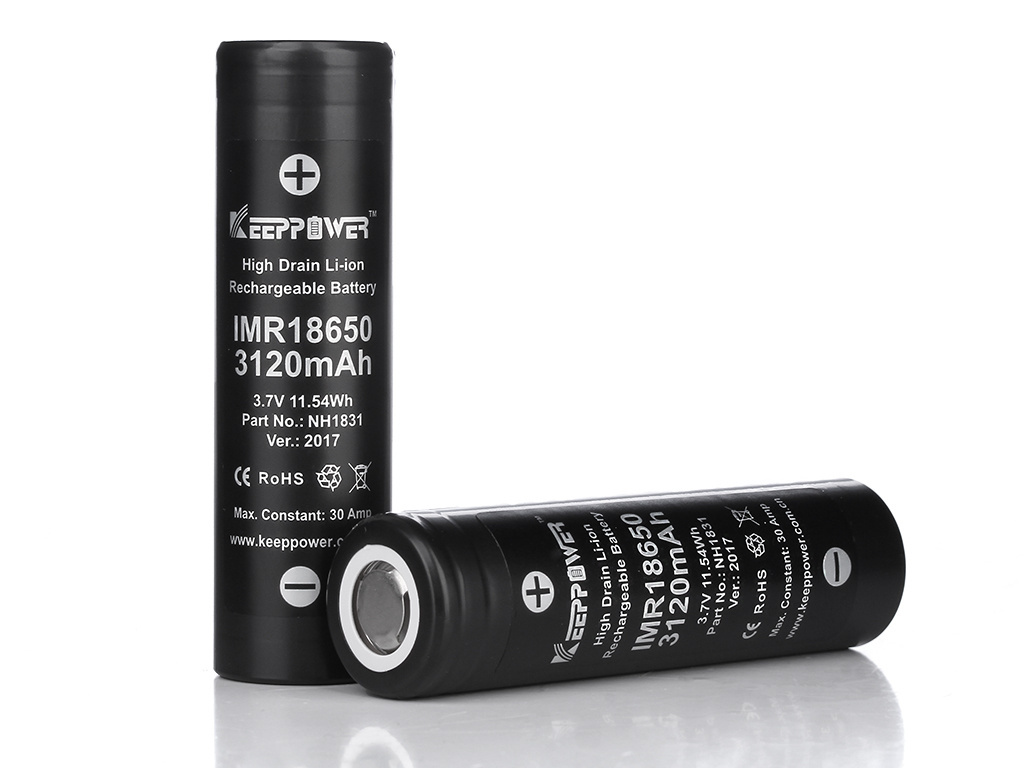 Keeppower IMR18650 - 3120mAh 3,6V-3,7V Li-Ion (US18650VTC6) Keeppower IMR18650 - 3120mAh 3,6V-3,7V Li-Ion (US18650VTC6)