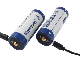 Keeppower 26650 - 5200mAh 3,6V - 3,7V z gniazdem USB