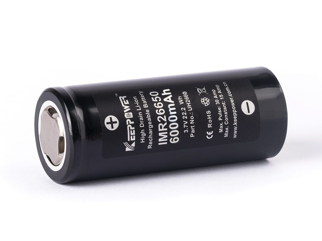 Keeppower 26650 6000mAh 3,6V - 3,7V Li-ion Keeppower 26650 6000mAh 3,6V - 3,7V Li-ion