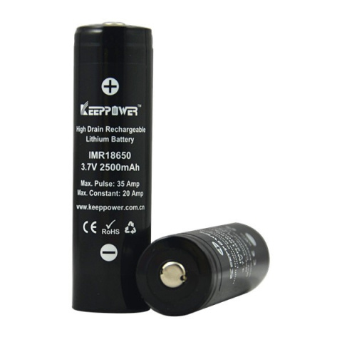 Keeppower IMR 18650 - 2500mAh 3,7V (20A) Li-Ion