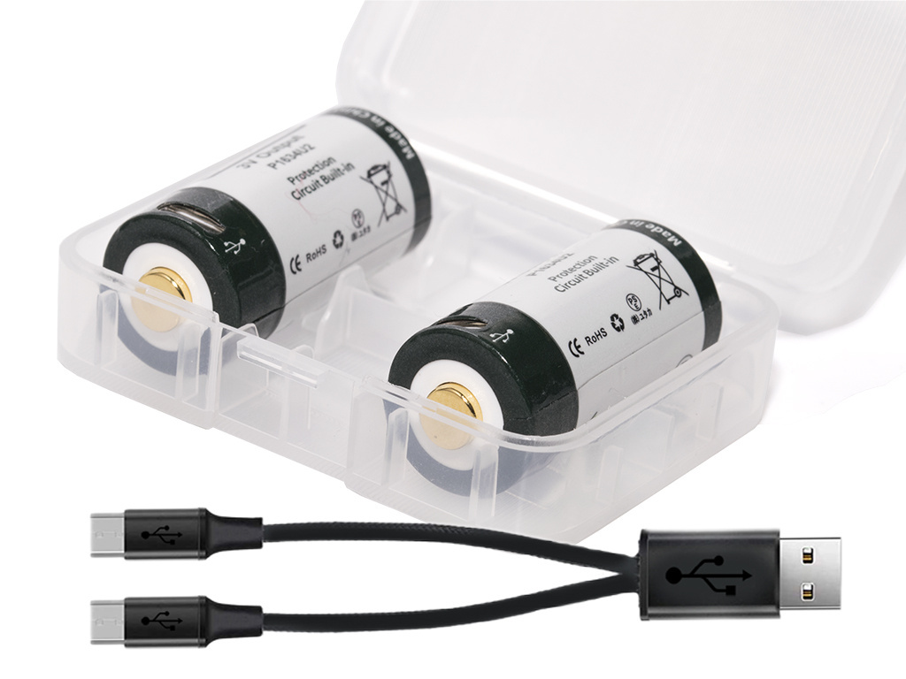 Keeppower RCR123A 3V - 1000mAh z micro USB Keeppower RCR123A 3V - 1000mAh z micro USB