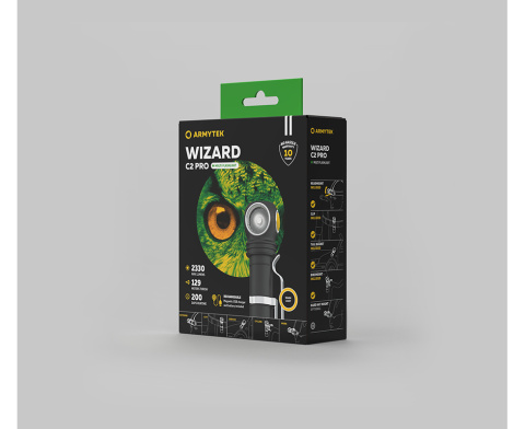 Latarka czołowa WIZARD C2 PRO Magnet USB Armytek 2330 lm światło ciepłe Latarka czołowa WIZARD C2 PRO Magnet USB Armytek 2330 lm światło ciepłe