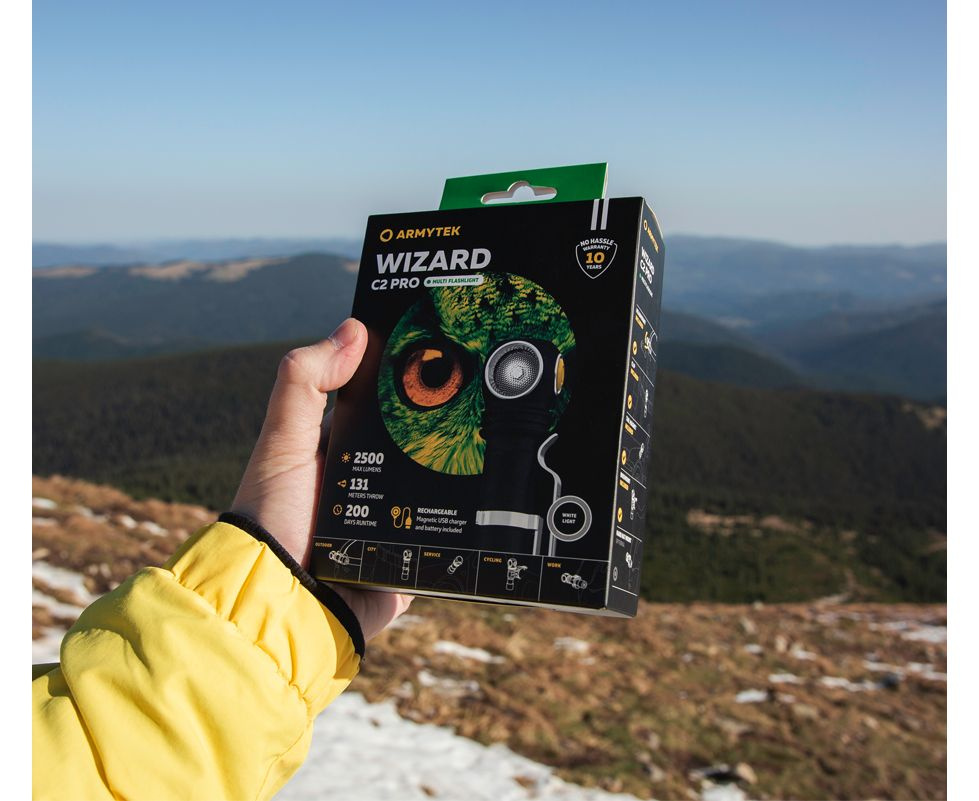 Latarka czołowa WIZARD C2 PRO Magnet USB Armytek 2500 lm światlo zimne Latarka czołowa WIZARD C2 PRO Magnet USB Armytek 2500 lm światlo zimne