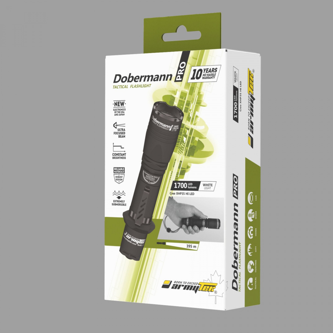 Latarka taktyczna DOBERMAN PRO White 1400 lm Armytek Latarka taktyczna DOBERMAN PRO White 1400 lm Armytek