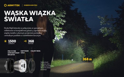 Latarka taktyczna DOBERMANN PRO MAGNET USB White1500 lm Armytek Latarka taktyczna DOBERMANN PRO MAGNET USB White1500 lm Armytek