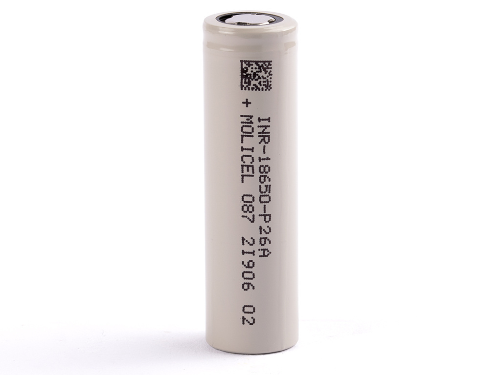 Molicel INR 18650 - P26A 2600mAh 35A 3,6V - 3,7V Li-ion Molicel INR 18650 - P26A 2600mAh 35A 3,6V - 3,7V Li-ion