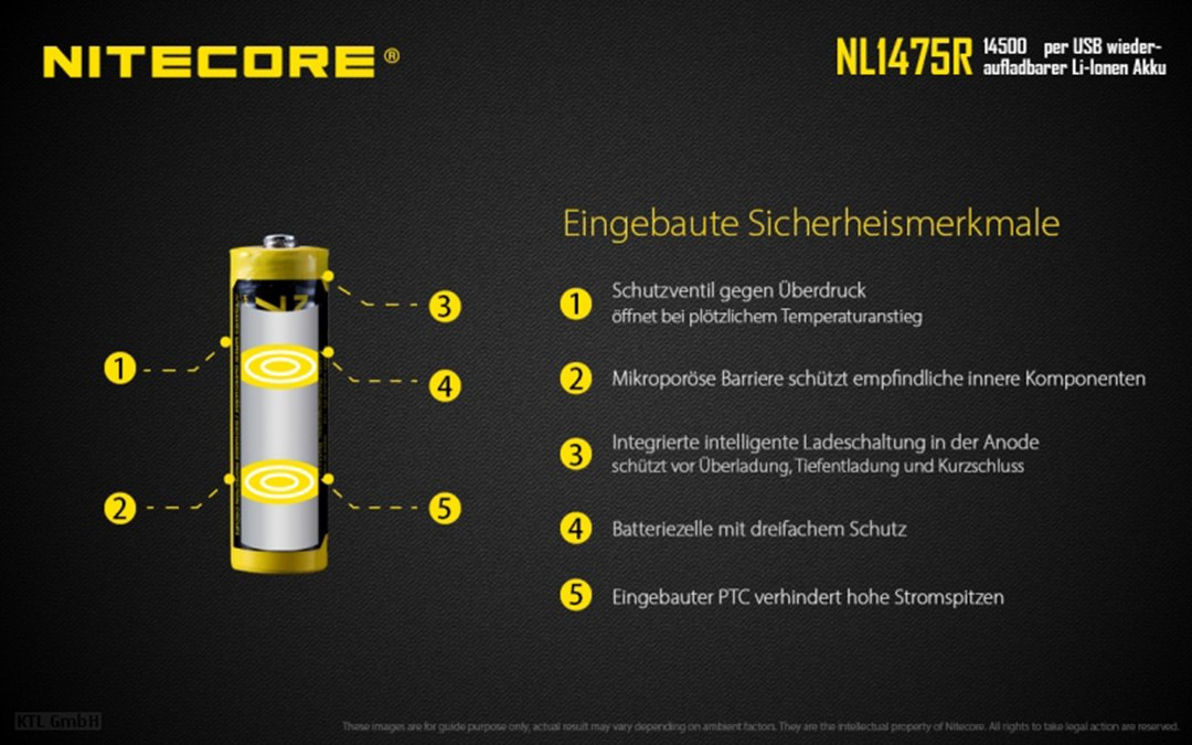 Nitecore 14500 - 750mAh NL 1475R 3,6V - 3,7V z micro USB Nitecore 14500 - 750mAh NL 1475R 3,6V - 3,7V z micro USB