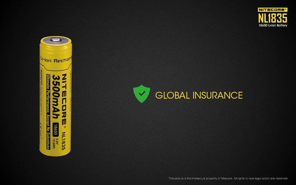 Nitecore 18650 - 3500mAh 3,6V - 3,7V NL1835 Nitecore 18650 - 3500mAh 3,6V - 3,7V NL1835