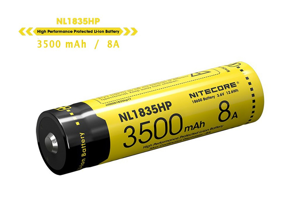 Nitecore 18650 - 3500mAh 8A 3,6V - 3,7V NL1835HP Nitecore 18650 - 3500mAh 8A 3,6V - 3,7V NL1835HP