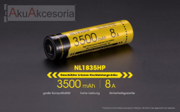 Nitecore Akumulator 18650 - 3500mAh 8A 3,6V - 3,7V NL1835HP