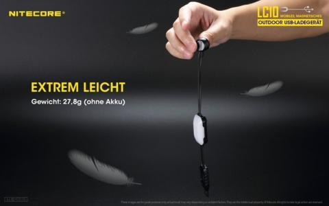 Nitecore LC10 do cylindrycznych akumulatorów litowo-jonowych Nitecore LC10 do cylindrycznych akumulatorów litowo-jonowych