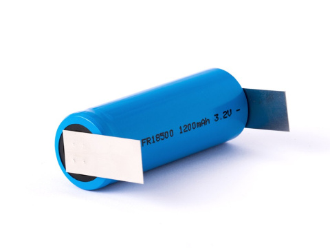 Ogniwo LiFePo4 IFR 18500 - 1200mAh 3,2V z blaszkami