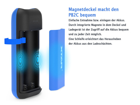 Power bank oraz ładowarka Xtar PB2C niebieski Power bank oraz ładowarka Xtar PB2C niebieski