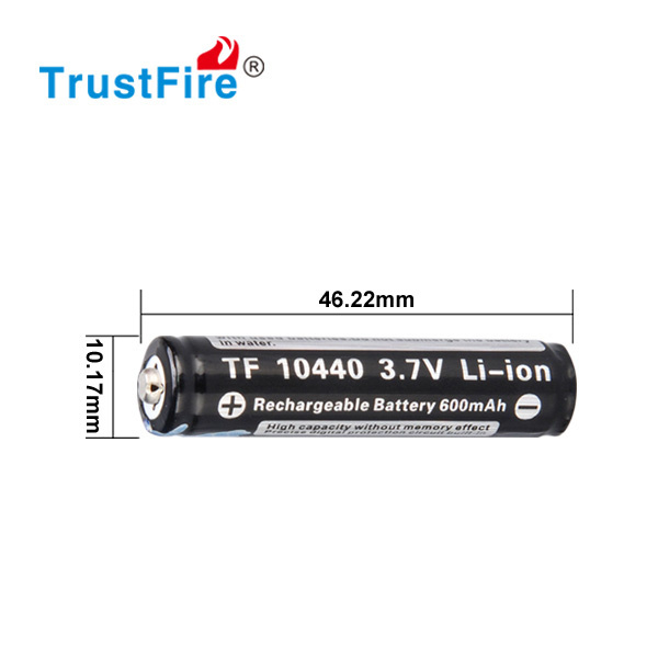 Trustfire 10440 - 300 mAh 3,6V - 3,7V chroniony (PCB) Trustfire 10440 - 300 mAh 3,6V - 3,7V chroniony (PCB)