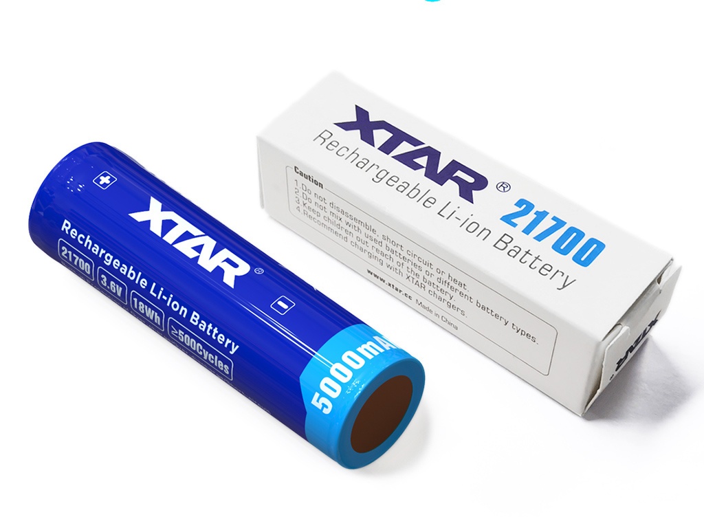Xtar 21700 - 5000mAh Li-ion 3,6V - 3,7V zabezpieczony (PCB) Xtar 21700 - 5000mAh Li-ion 3,6V - 3,7V zabezpieczony (PCB)